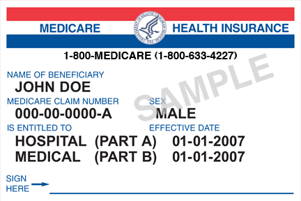 a Medicare card