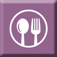 Button with a fork and spoon image